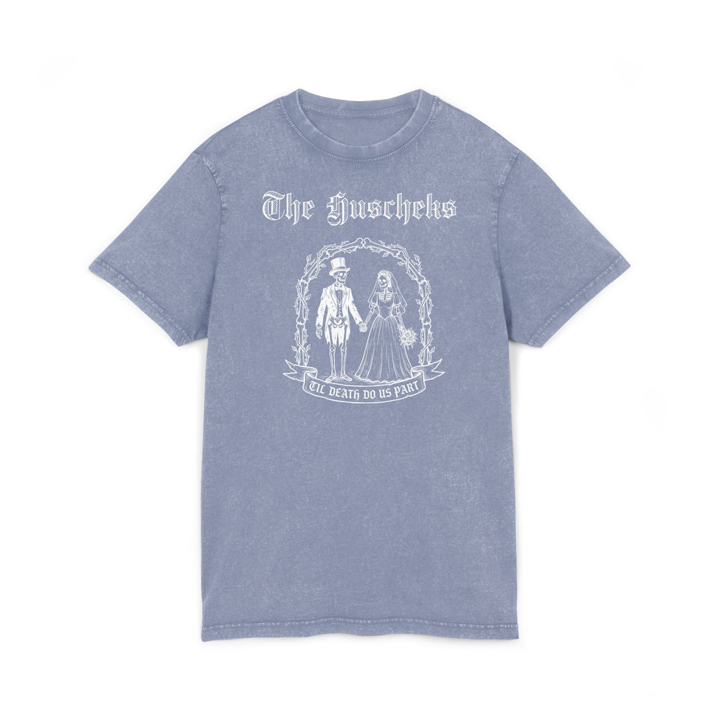 "Skelett Paar" personalisiert mit Wunschnamen Band Shirt im Vintage Look