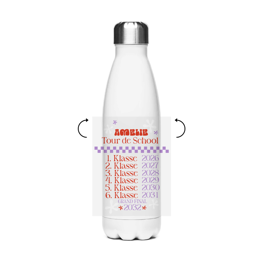 Isoflasche "Era of School" – Robuste Edelstahl-Thermosflasche (500 ml)
