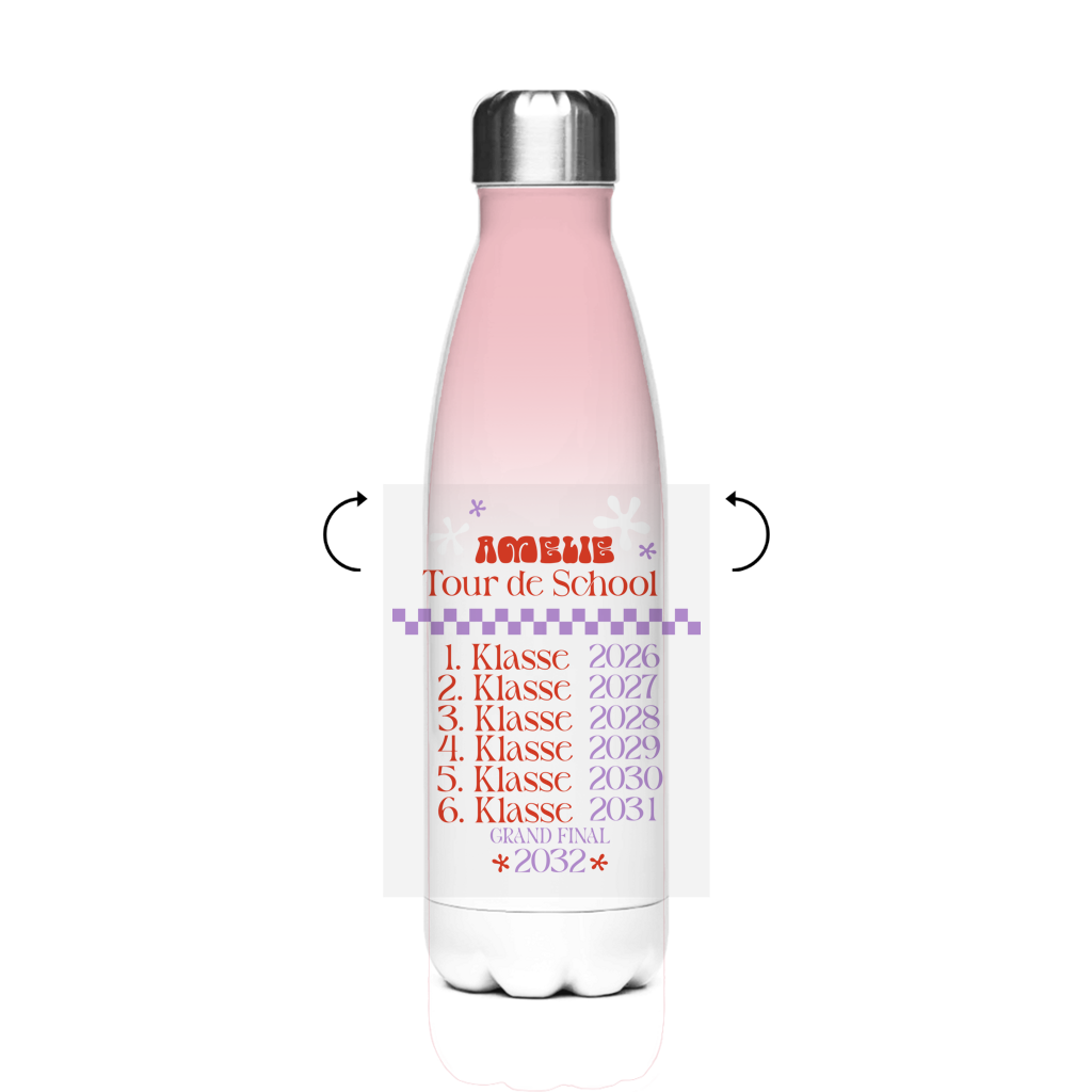 Isoflasche "Era of School" – Robuste Edelstahl-Thermosflasche (500 ml)