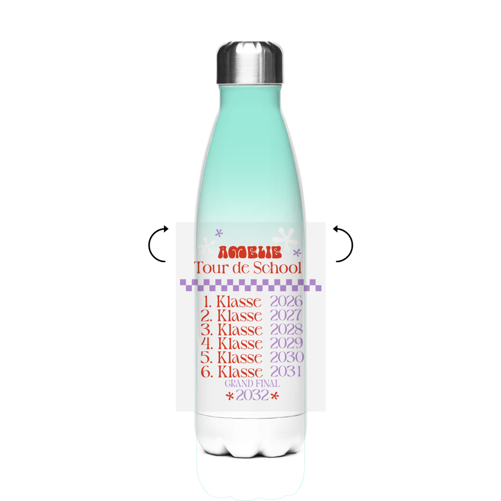 Isoflasche "Era of School" – Robuste Edelstahl-Thermosflasche (500 ml)