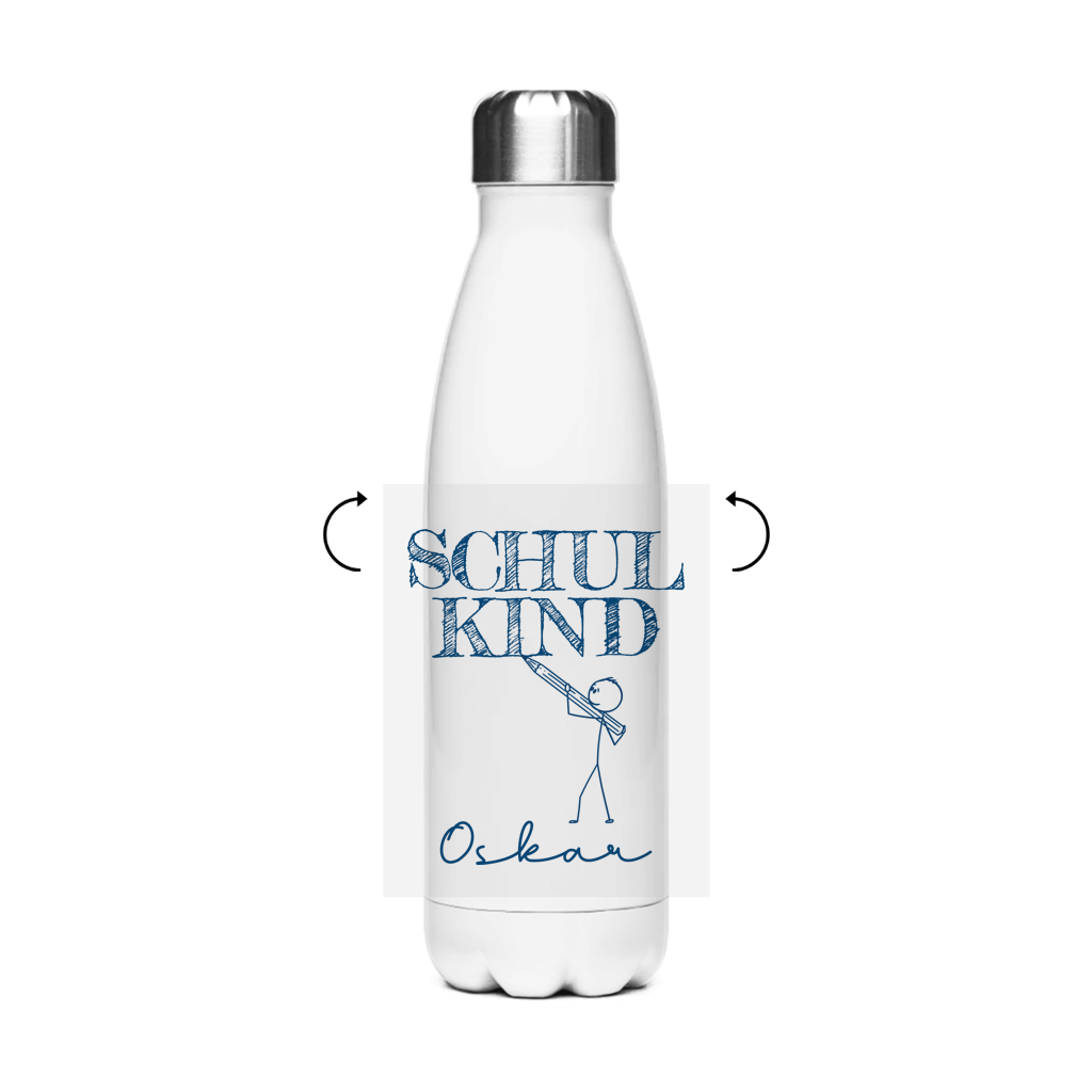 Isoflasche "Strichmännchen" – Robuste Edelstahl-Thermosflasche (500 ml)