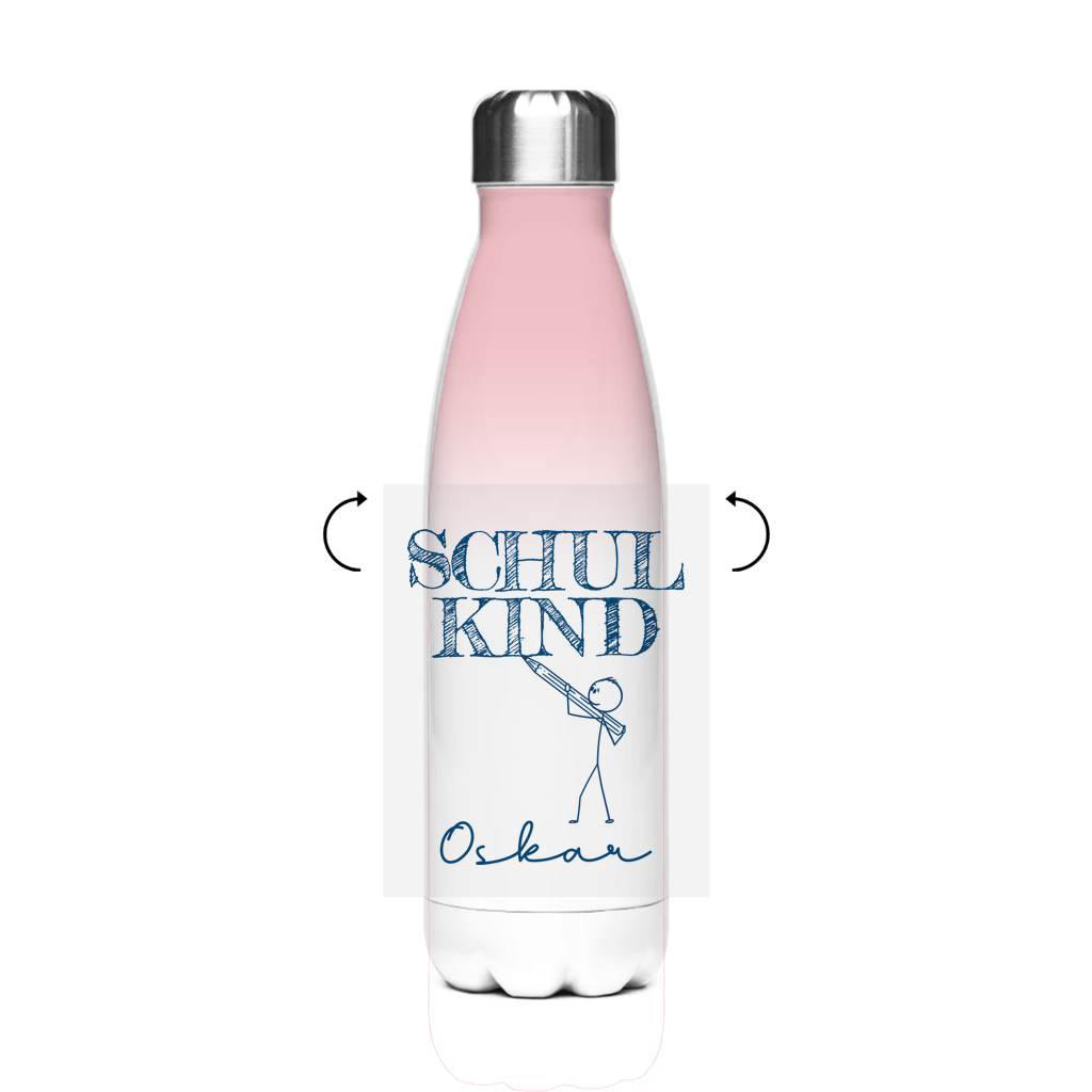 Isoflasche "Strichmännchen" – Robuste Edelstahl-Thermosflasche (500 ml)