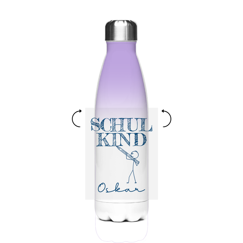 Isoflasche "Strichmännchen" – Robuste Edelstahl-Thermosflasche (500 ml)