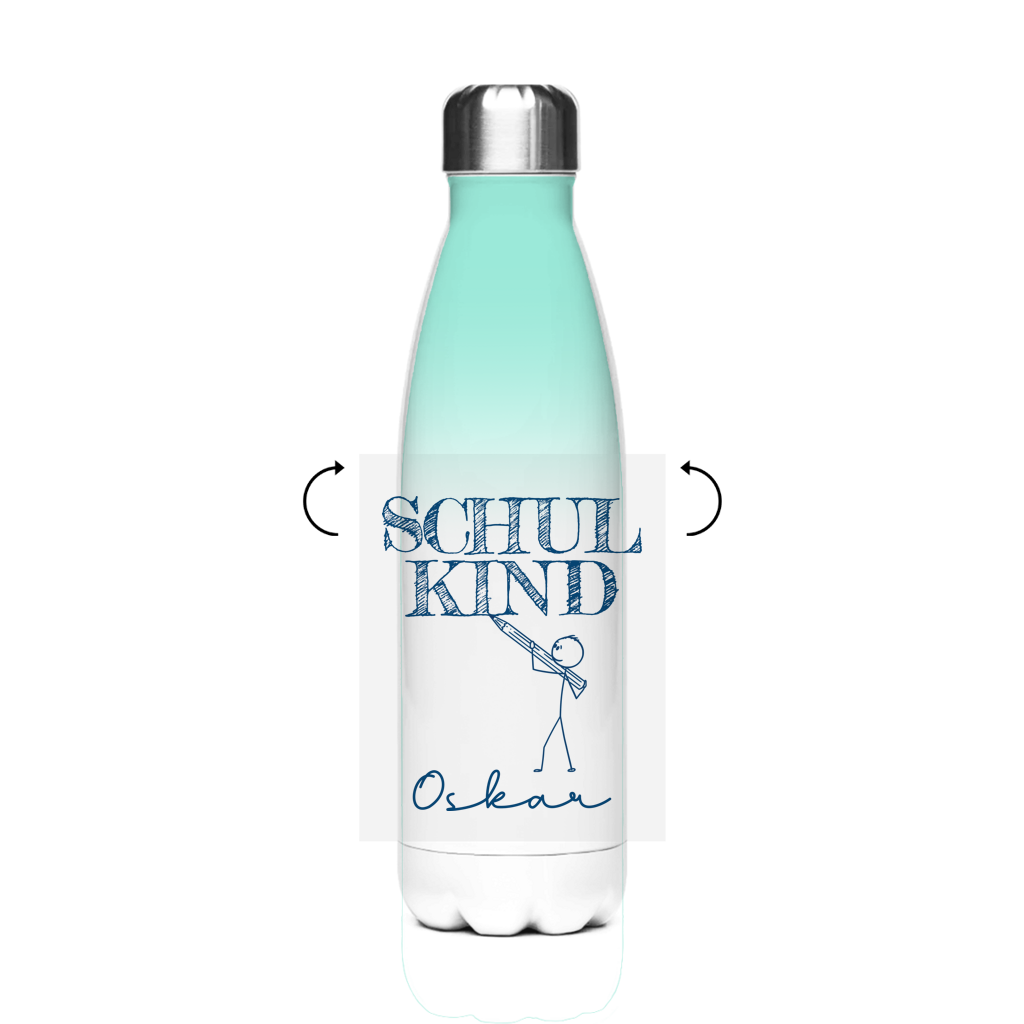 Isoflasche "Strichmännchen" – Robuste Edelstahl-Thermosflasche (500 ml)