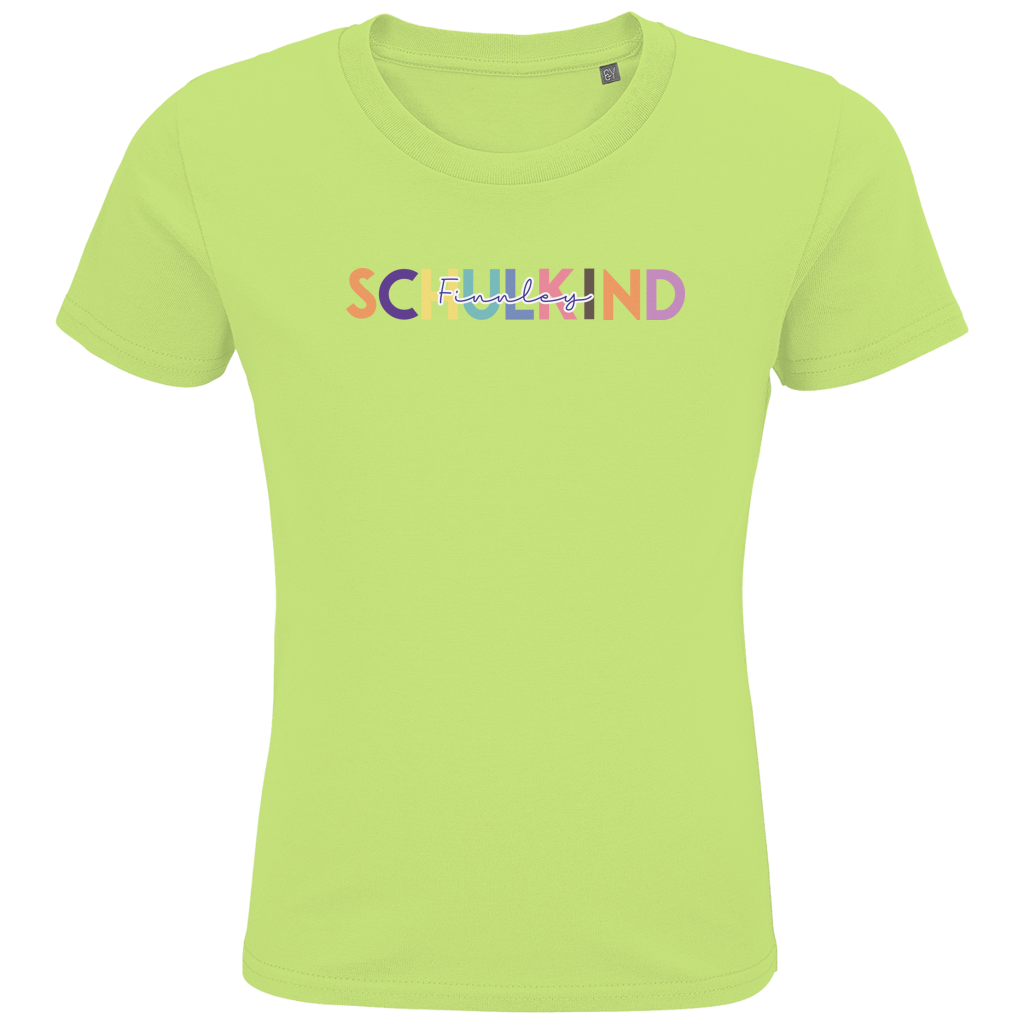 Schulkind T-Shirt "Minimalist bunt" mit Wunschnamen