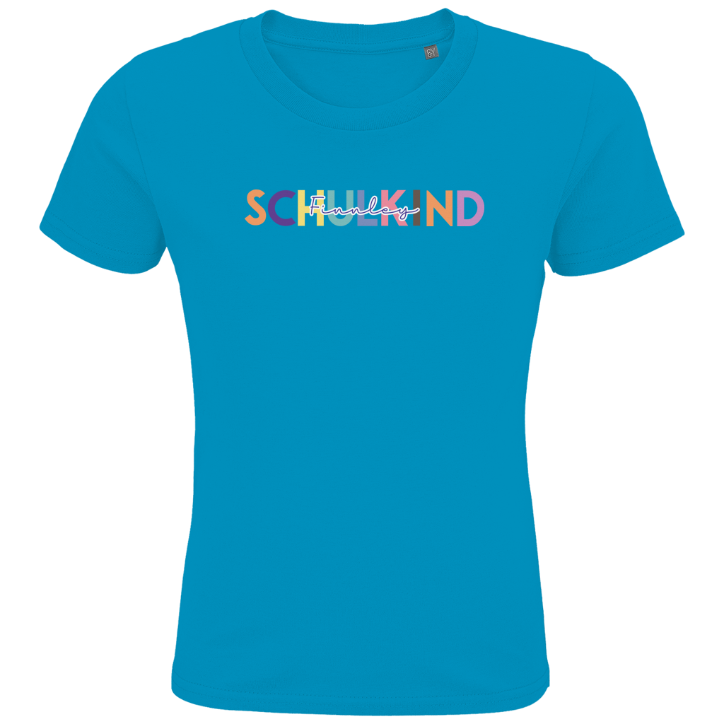 Schulkind T-Shirt "Minimalist bunt" mit Wunschnamen