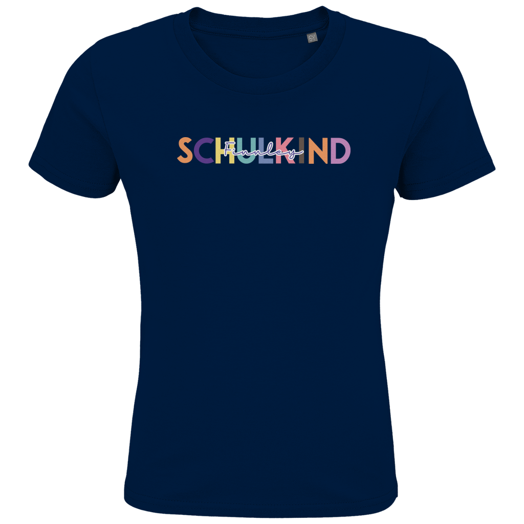 Schulkind T-Shirt "Minimalist bunt" mit Wunschnamen