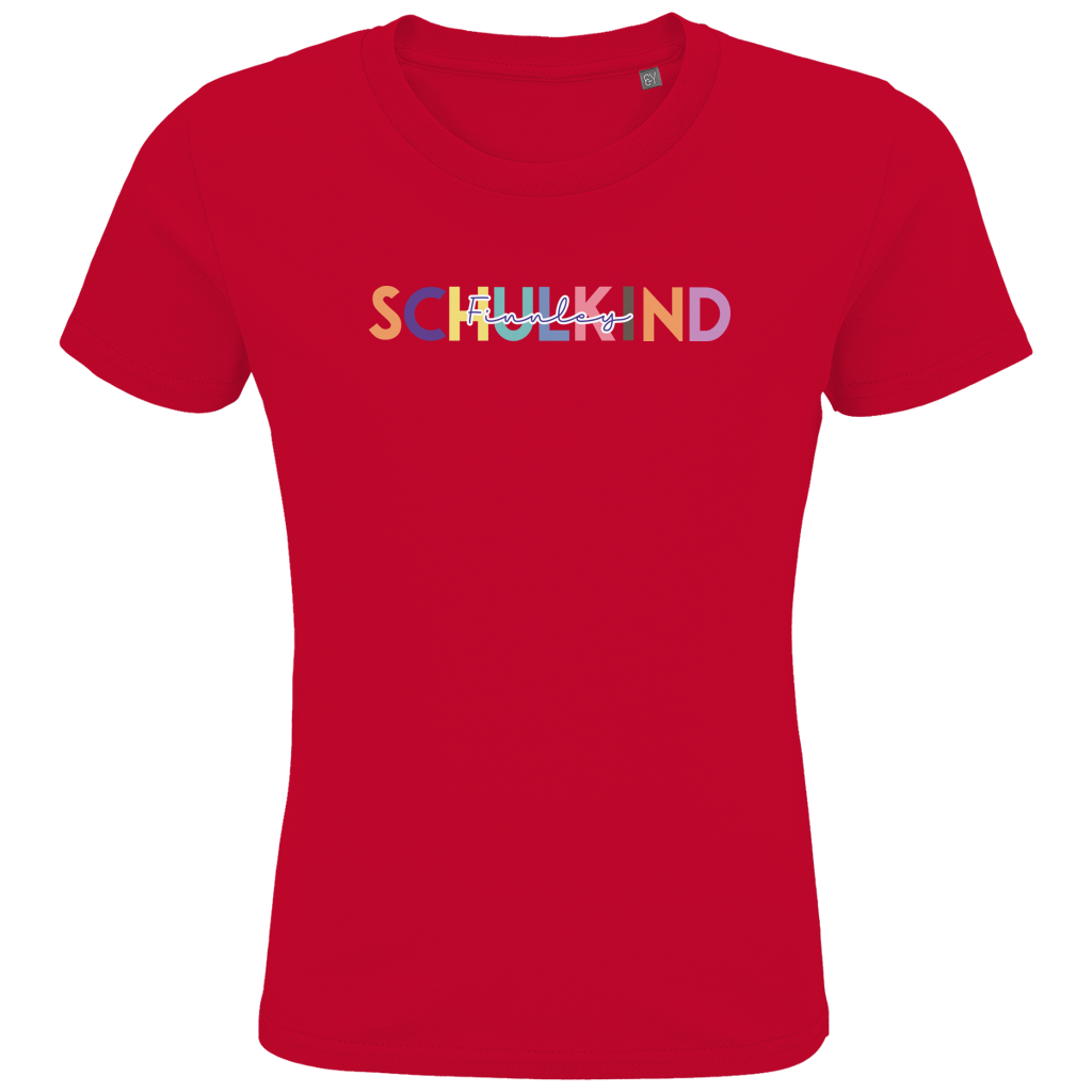 Schulkind T-Shirt "Minimalist bunt" mit Wunschnamen