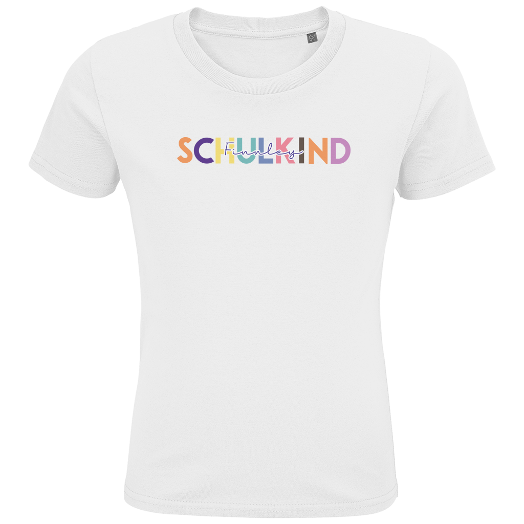 Schulkind T-Shirt "Minimalist bunt" mit Wunschnamen