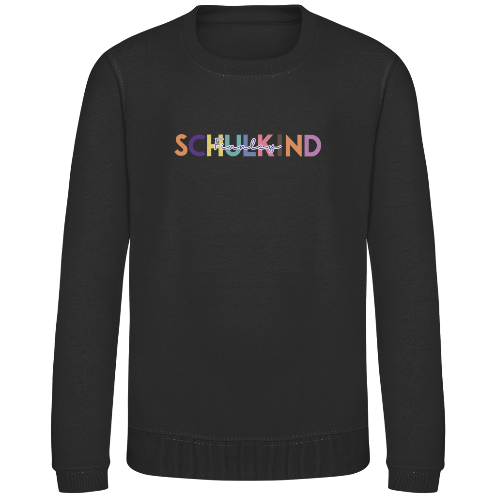 Kinder Sweatshirt Schulkind minimalistisch bunt