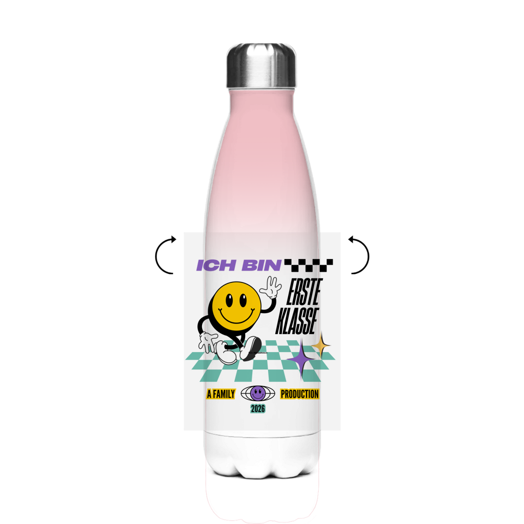 Isoflasche  "Ich bin Erste Klasse"  – Robuste Edelstahl-Thermosflasche (500 ml)