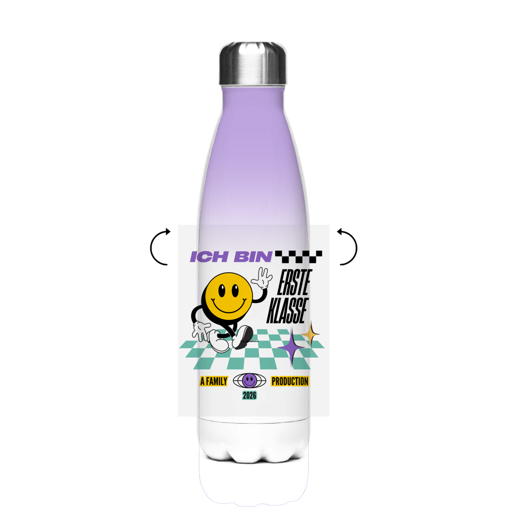 Isoflasche  "Ich bin Erste Klasse"  – Robuste Edelstahl-Thermosflasche (500 ml)