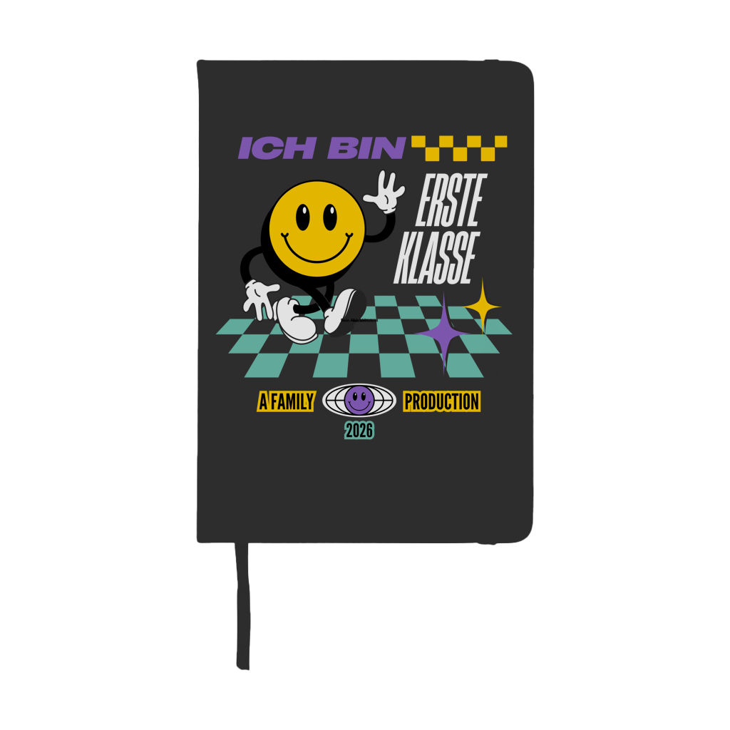 Notizbuch Ich bin Erste Klasse dunkler HG