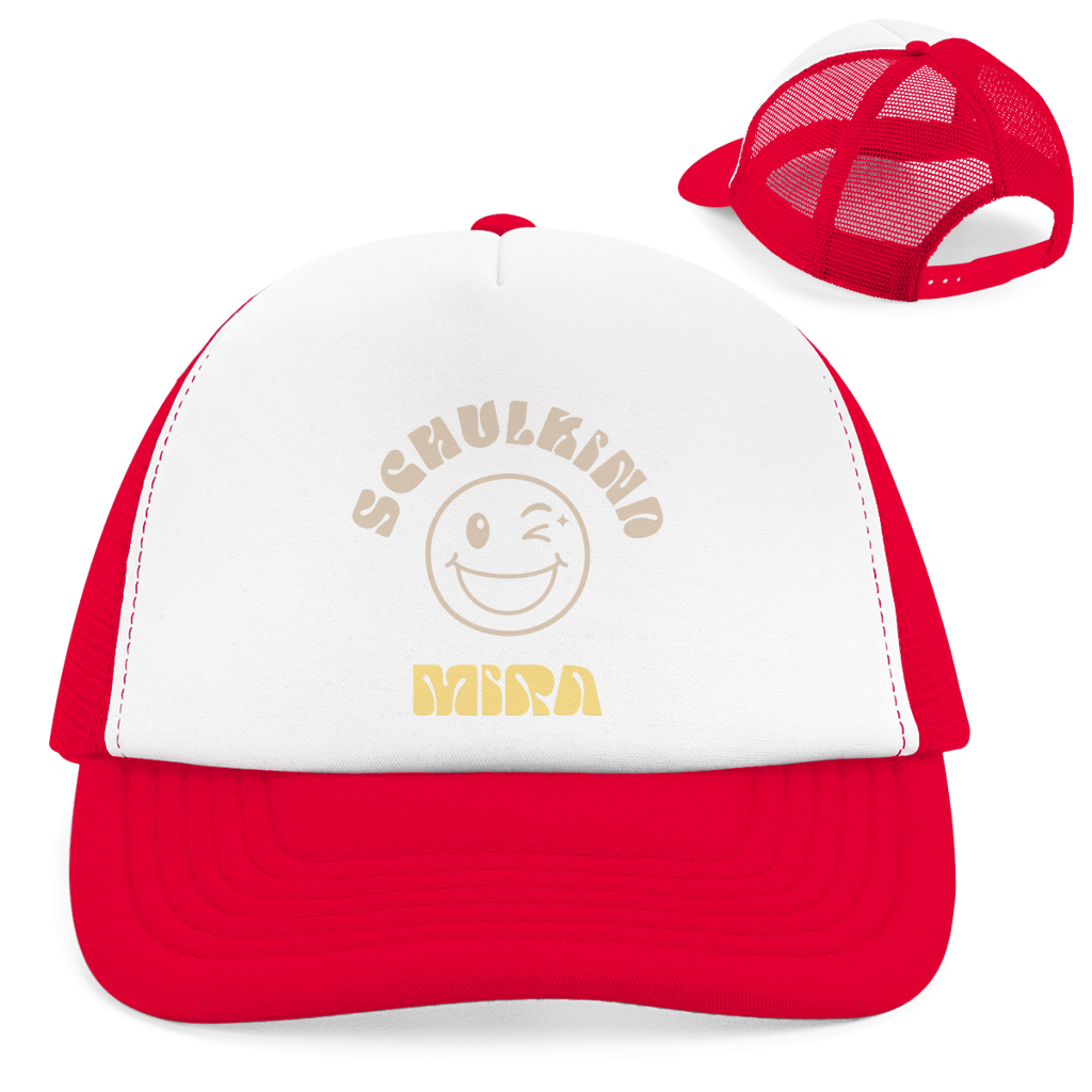 Retro Trucker Cap Badge Flowy Art
