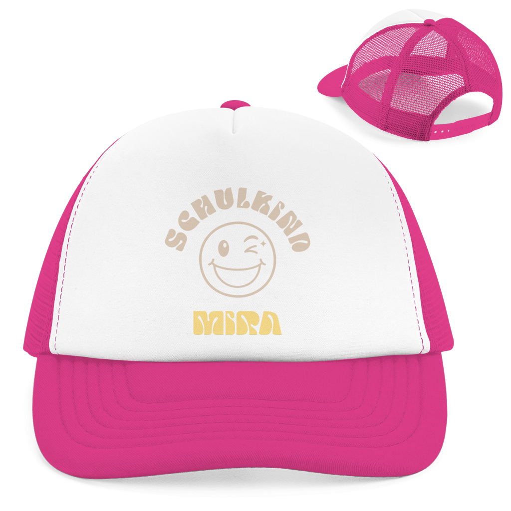 Retro Trucker Cap Badge Flowy Art