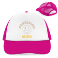 Retro Trucker Cap Badge Flowy Art