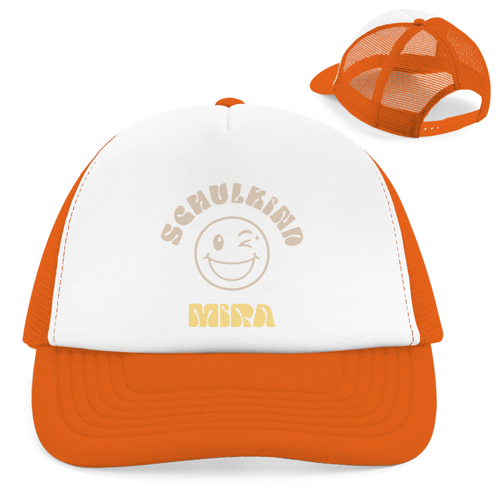 Retro Trucker Cap Badge Flowy Art