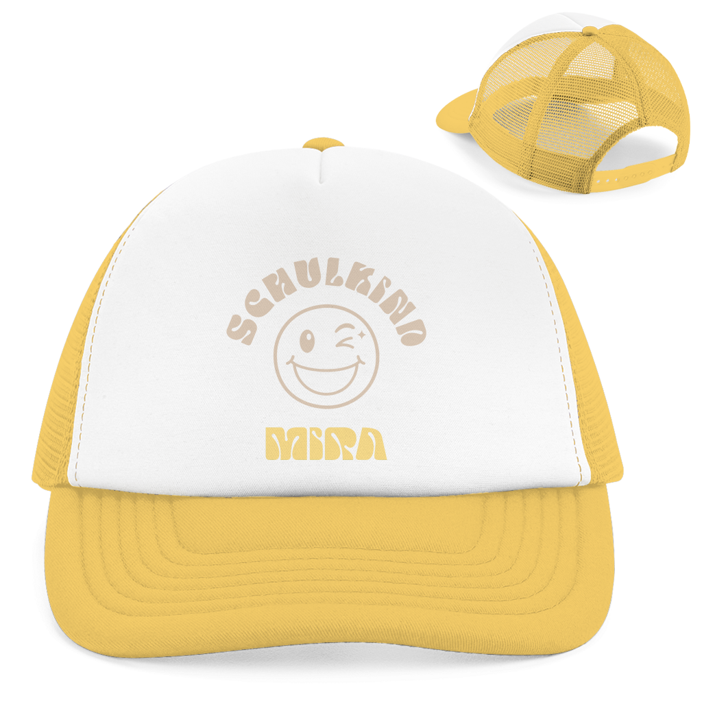 Retro Trucker Cap Badge Flowy Art