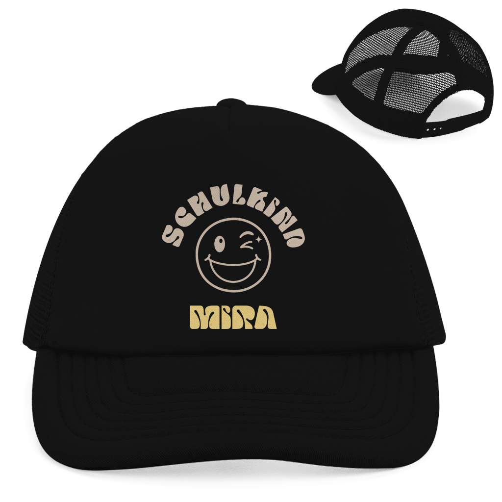 Retro Trucker Cap Badge Flowy Art