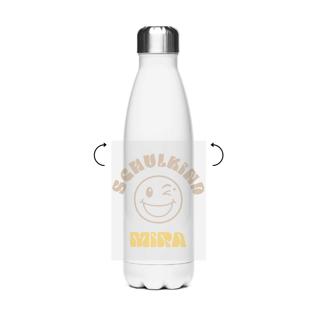 Isoflasche "Badge Flowy Art"  – Robuste Edelstahl-Thermosflasche (500 ml)