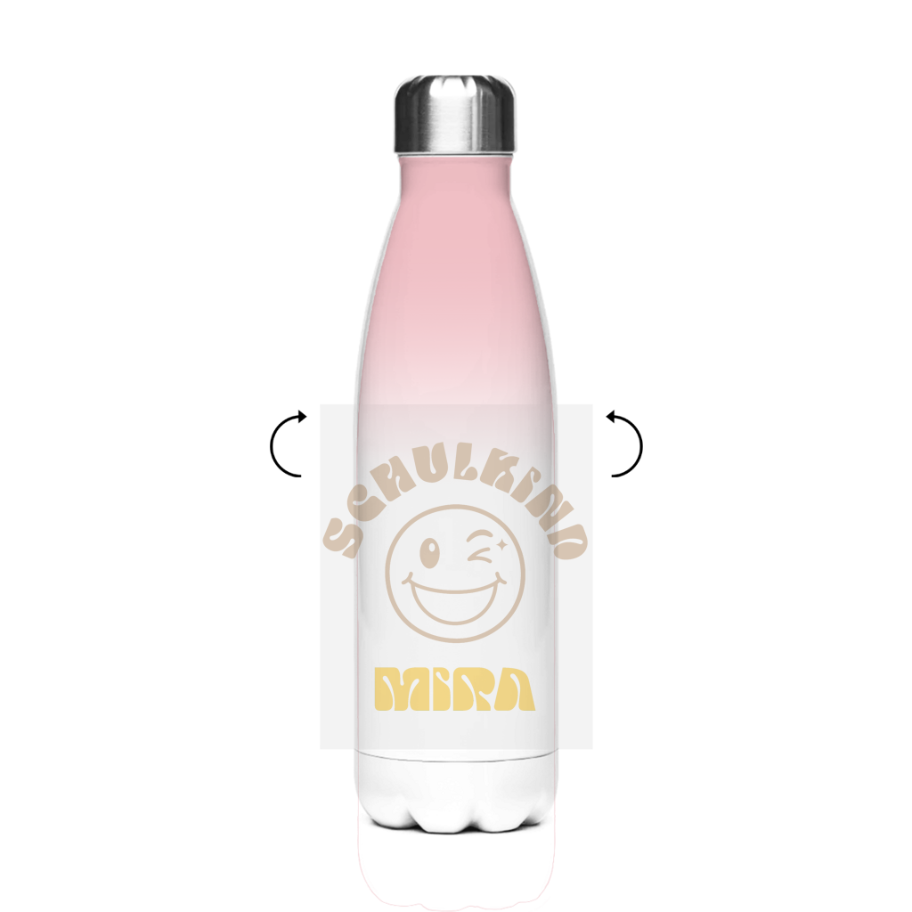 Isoflasche "Badge Flowy Art"  – Robuste Edelstahl-Thermosflasche (500 ml)