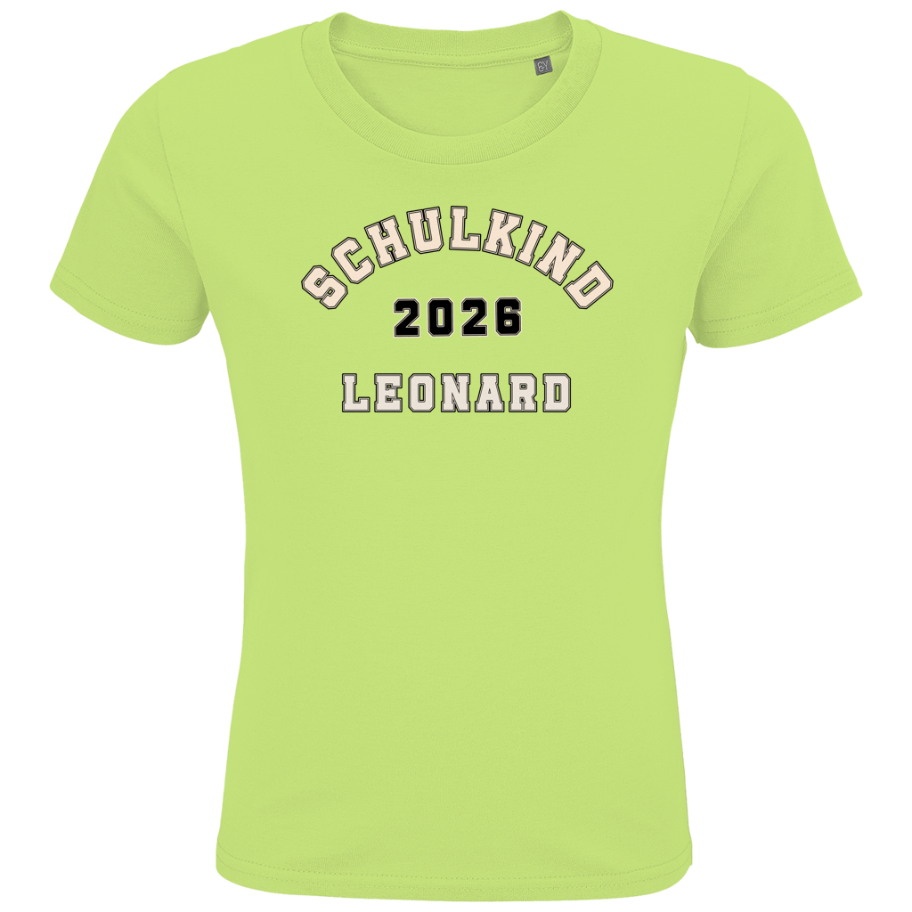 Schulkind T-Shirt "College Style" mit Wunschnamen