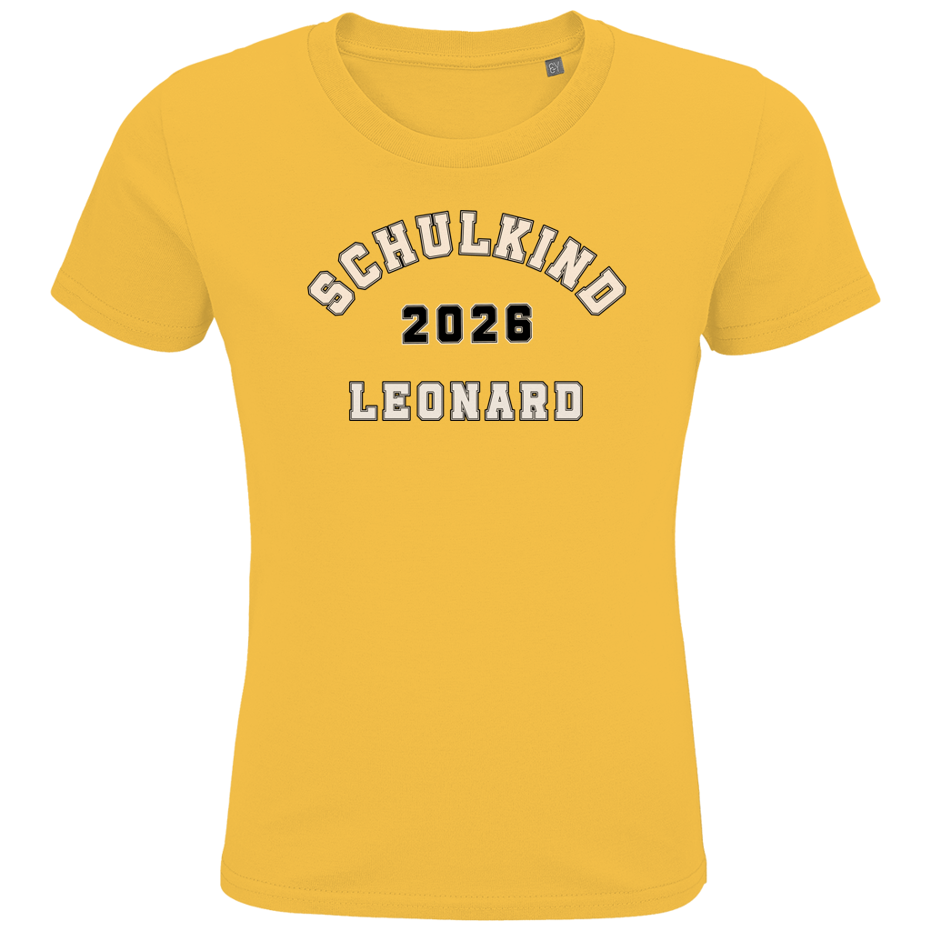Schulkind T-Shirt "College Style" mit Wunschnamen