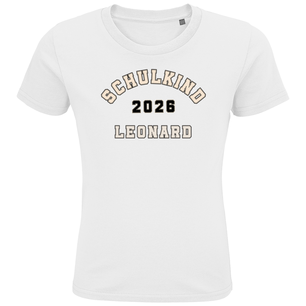 Schulkind T-Shirt "College Style" mit Wunschnamen