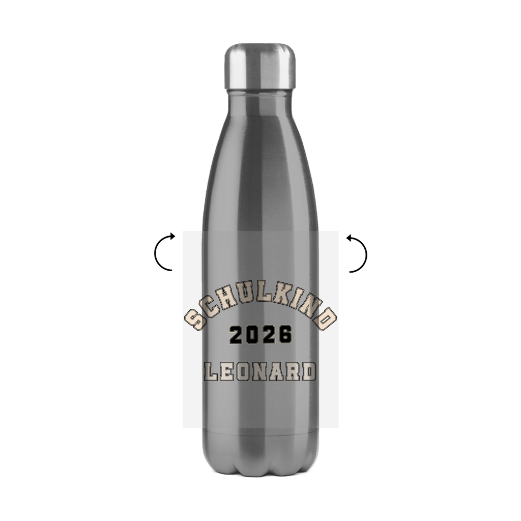 Isoflasche "College Style" – Robuste Edelstahl-Thermosflasche (500 ml)