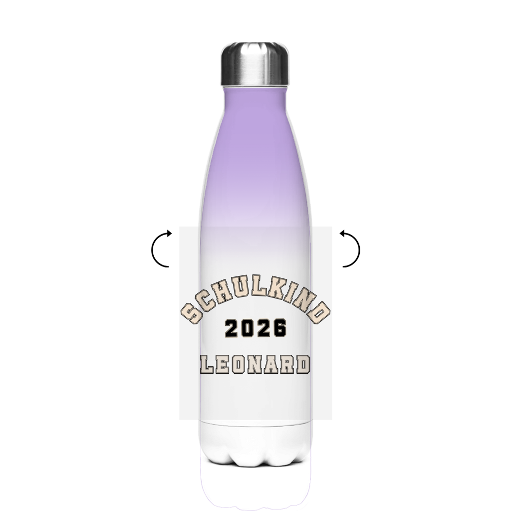 Isoflasche "College Style" – Robuste Edelstahl-Thermosflasche (500 ml)