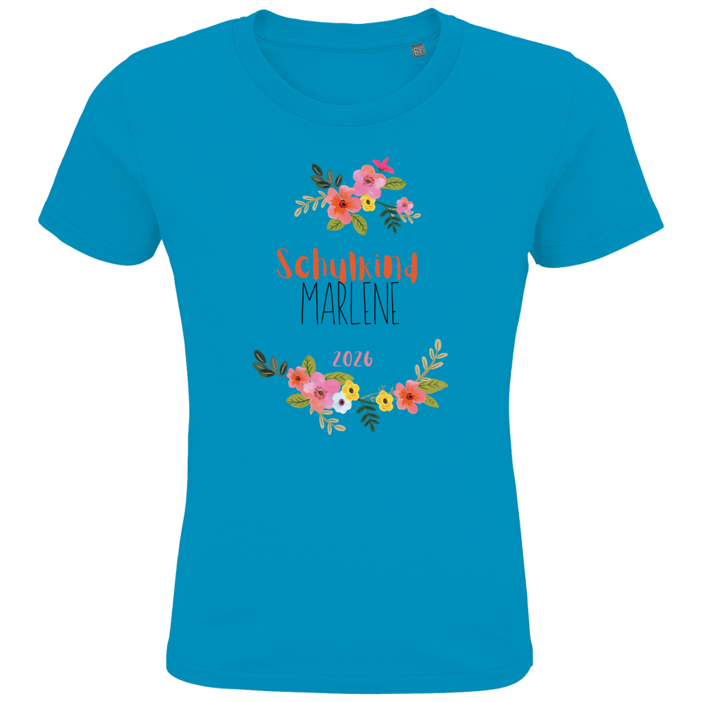 Schulkind T-Shirt "Boho Blumenkranz" mit Wunschnamen