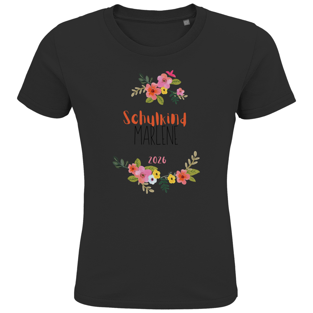 Schulkind T-Shirt "Boho Blumenkranz" mit Wunschnamen