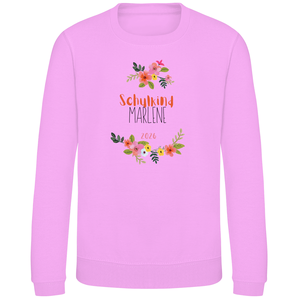 Kinder Sweatshirt Blumenkranz