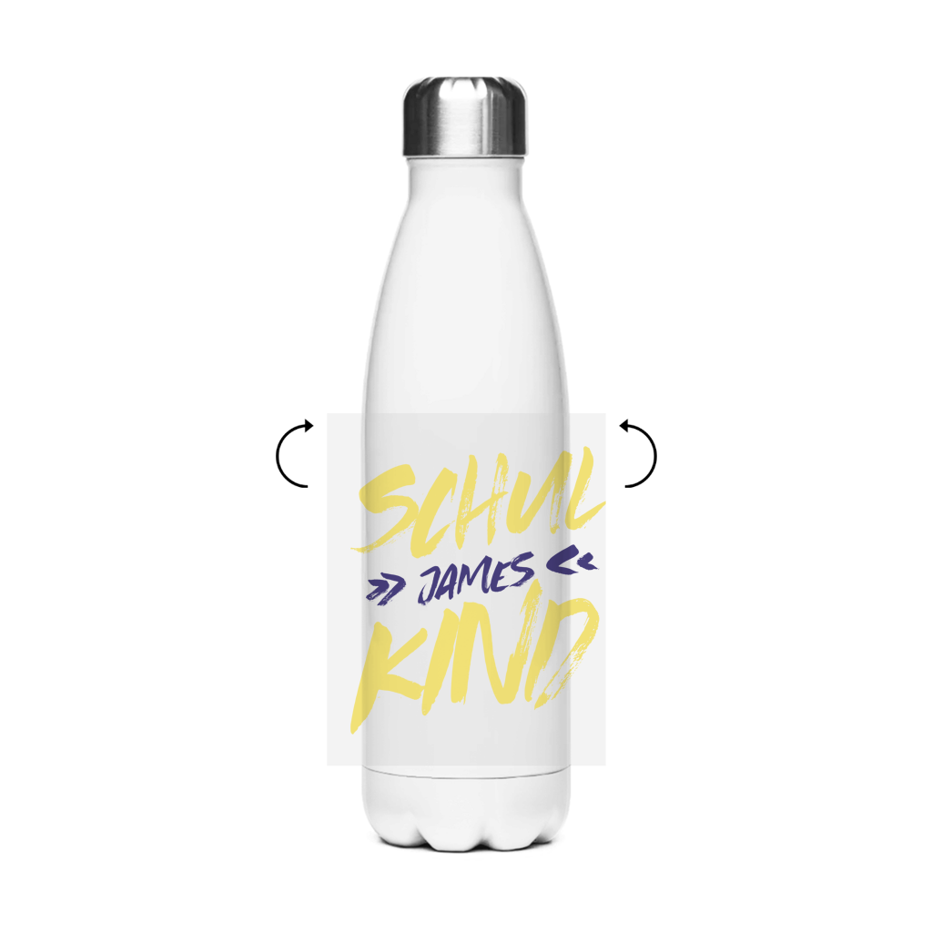 Isoflasche "Graffiti mit Wunschnamen"  – Robuste Edelstahl-Thermosflasche (500 ml)