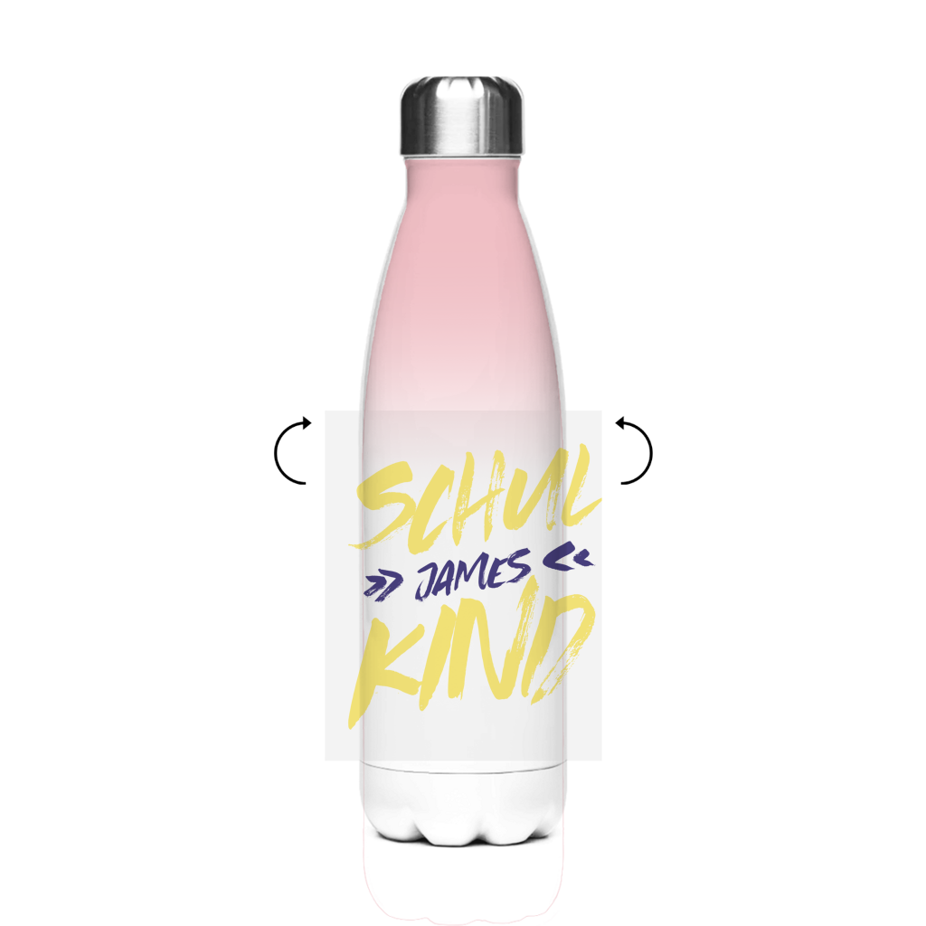 Isoflasche "Graffiti mit Wunschnamen"  – Robuste Edelstahl-Thermosflasche (500 ml)
