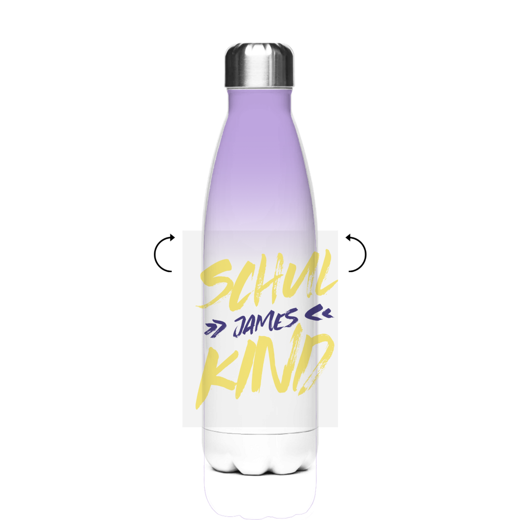 Isoflasche "Graffiti mit Wunschnamen"  – Robuste Edelstahl-Thermosflasche (500 ml)
