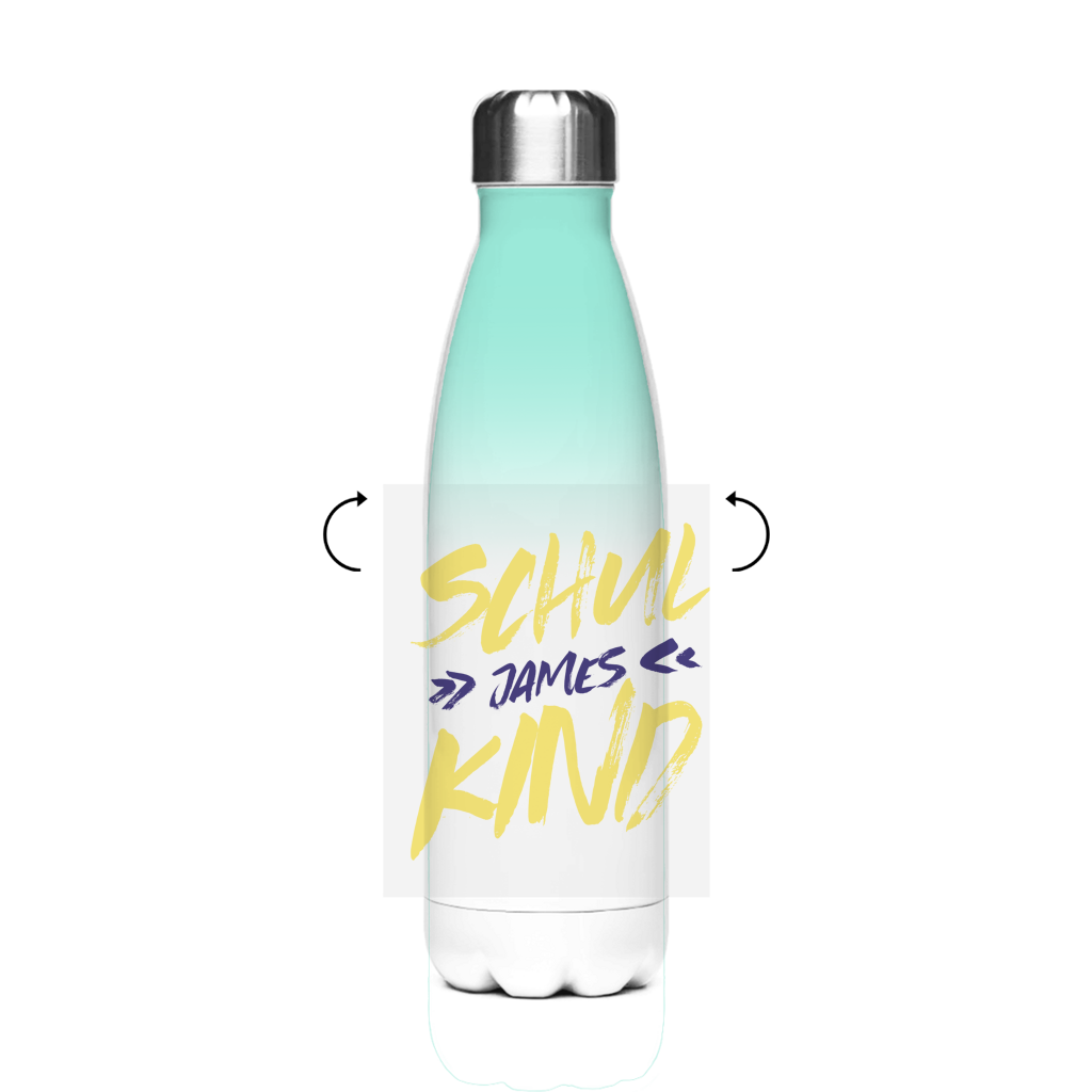 Isoflasche "Graffiti mit Wunschnamen"  – Robuste Edelstahl-Thermosflasche (500 ml)