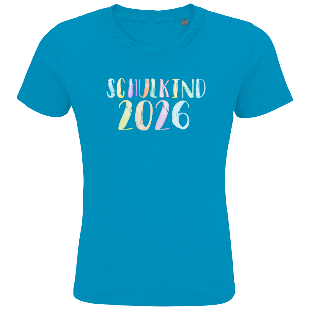 Schulkind T-Shirt "Aquarell 2026"