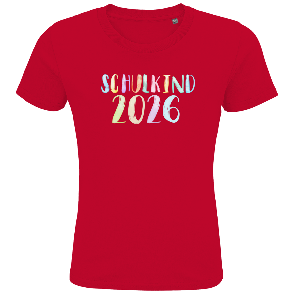 Schulkind T-Shirt "Aquarell 2026"