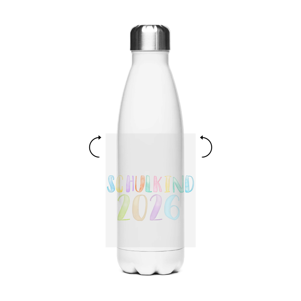Isoflasche "Aquarell 2026"  – Robuste Edelstahl-Thermosflasche (500 ml)