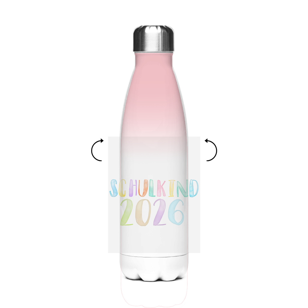 Isoflasche "Aquarell 2026"  – Robuste Edelstahl-Thermosflasche (500 ml)