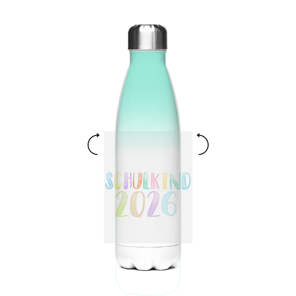Isoflasche "Aquarell 2026"  – Robuste Edelstahl-Thermosflasche (500 ml)
