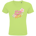 Schulkind T-Shirt "Glas Blumen" mit Wunschnamen