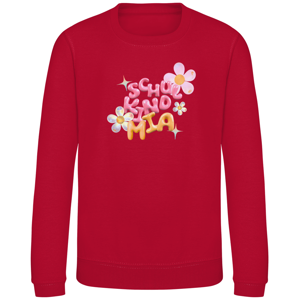 Kinder Sweatshirt Glas Design Blumen