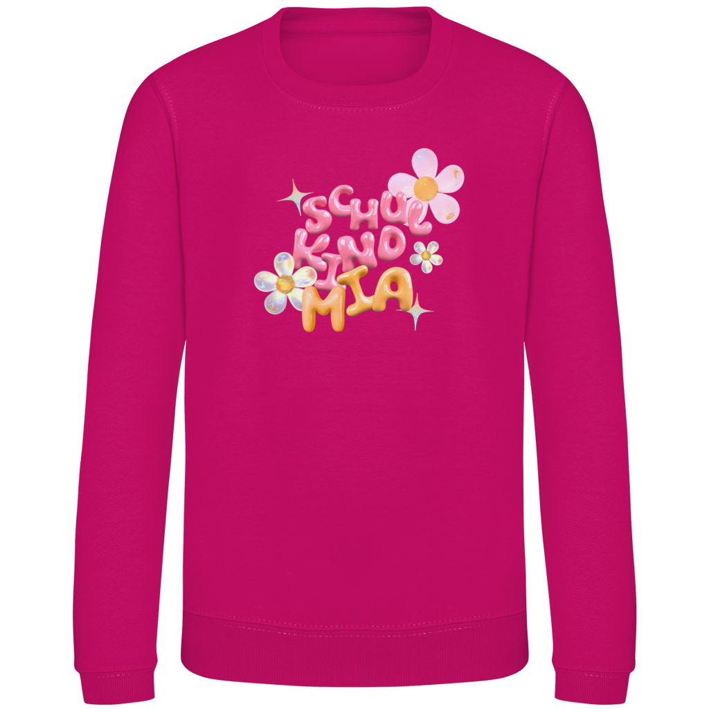 Kinder Sweatshirt Glas Design Blumen