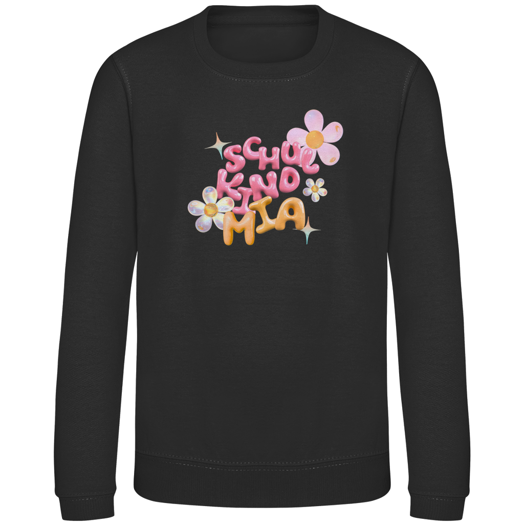 Kinder Sweatshirt Glas Design Blumen
