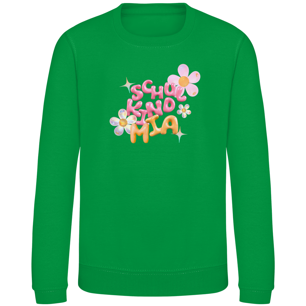 Kinder Sweatshirt Glas Design Blumen