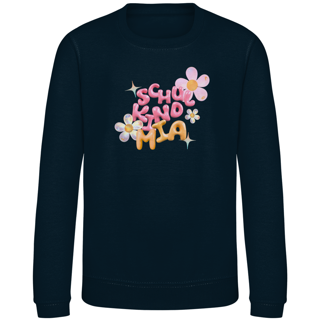 Kinder Sweatshirt Glas Design Blumen