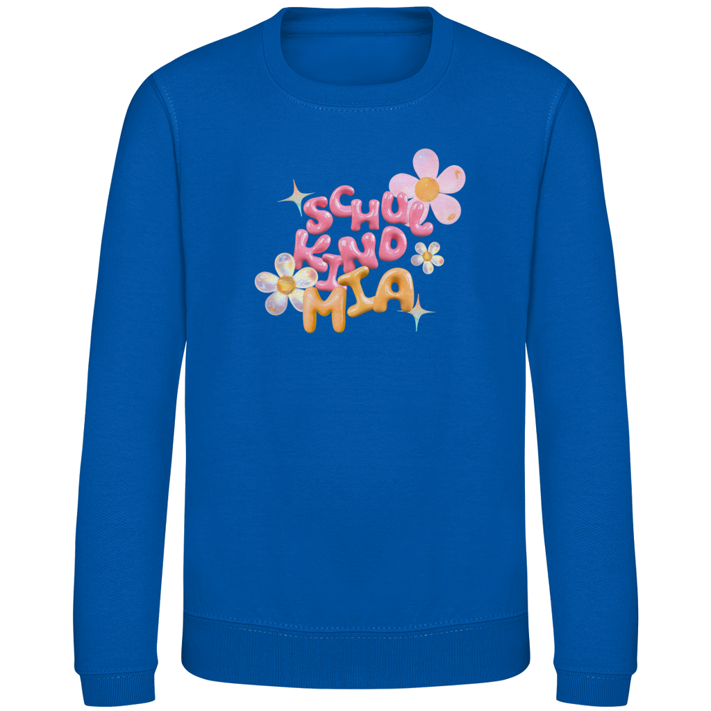 Kinder Sweatshirt Glas Design Blumen