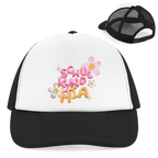 Retro Trucker Cap Glas Design Blumen